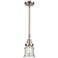 Caden Canton 6.5"W Brushed Nickel Stem Hung Mini Pendant w/ Seedy Shad