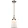 Caden Canton 6.5"W Brushed Nickel Stem Hung Mini Pendant w/ White Shad