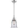 Caden Canton 6.5"W Polished Chrome Stem Hung Mini Pendant w/ Clear Sha