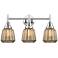 Caden Chatham 24.25"W 3 Light Polished Chrome Bath Light w/ Mercury Sh