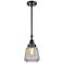 Caden Chatham 7" Wide Matte Black Stem Hung Mini Pendant w/ Clear Shad