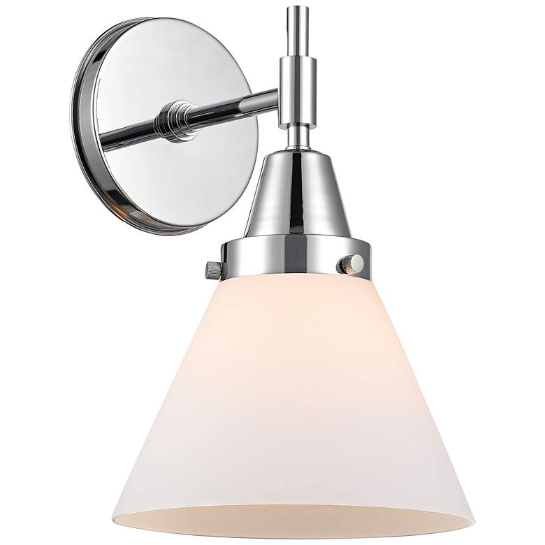 Image 1 Caden Cone 11 1/2" High Polished Chrome Wall Sconce