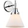 Caden Cone 11 1/2" High Polished Chrome Wall Sconce