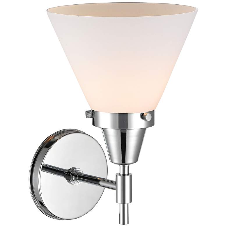 Image 3 Caden Cone 11 1/2" High Polished Chrome Wall Sconce more views