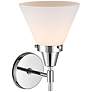 3_Caden Cone 11 1/2" High Polished Chrome Wall Sconce more views