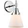 Caden Cone 11" High Polished Chrome Sconce w/ Matte White Shade