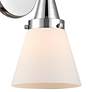 2_Caden Cone 11" High Polished Chrome Sconce w/ Matte White Shade more views
