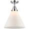 Caden Cone 12" Flush Mount - Polished Chrome - Matte White Shade