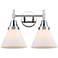 Caden Cone 16.75"W 2 Light Polished Chrome Bath Vanity Light w/ White
