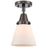 Caden Cone 6" Flush Mount - Oil Rubbed Bronze - Matte White Shade