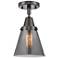 Caden Cone 6" Flush Mount - Oil Rubbed Bronze - Plated Smoke Shade