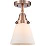 Caden Cone 6" LED Flush Mount - Antique Copper - Matte White Shade