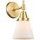 Caden Cone 6" LED Sconce - Gold Finish - Matte White Shade