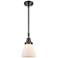 Caden Cone 6" Wide Bronze Stem Hung Mini Pendant w/ Matte White Shade