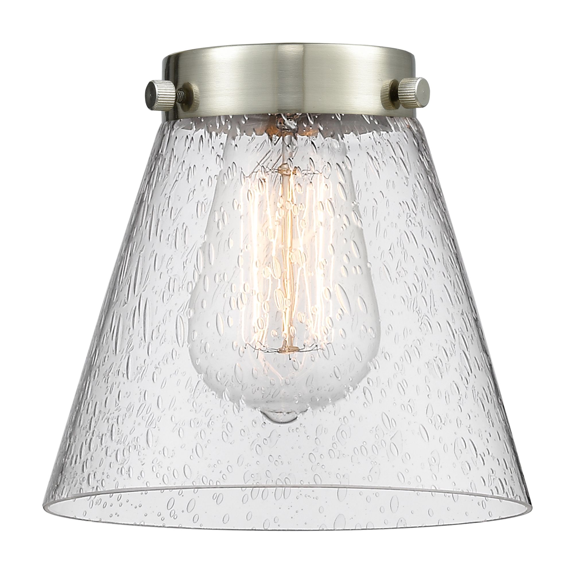 Image 3 Caden Cone 6" Wide Oil Rubbed Bronze Stem Hung Mini Pendant w/ Seedy S more views