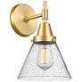 Caden Cone 8" Incandescent Sconce - Gold Finish - Seedy Shade