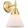 Caden Cone 8" LED Sconce - Gold Finish - Matte White Shade