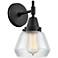 Caden Fulton 10.5" High Matte Black Sconce w/ Clear Shade