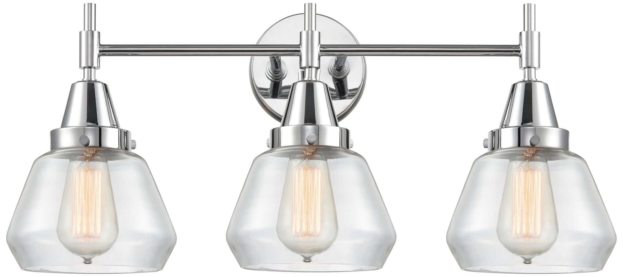 Caden Fulton 24.75"W 3 Light Polished Chrome Bath Light w/ Clear Shade