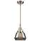 Caden Fulton 7"W Brushed Nickel Stem Hung Mini Pendant w/ Smoke Shade