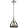 Caden Fulton 7"W Polished Chrome Stem Hung Mini Pendant w/ Smoke Shade
