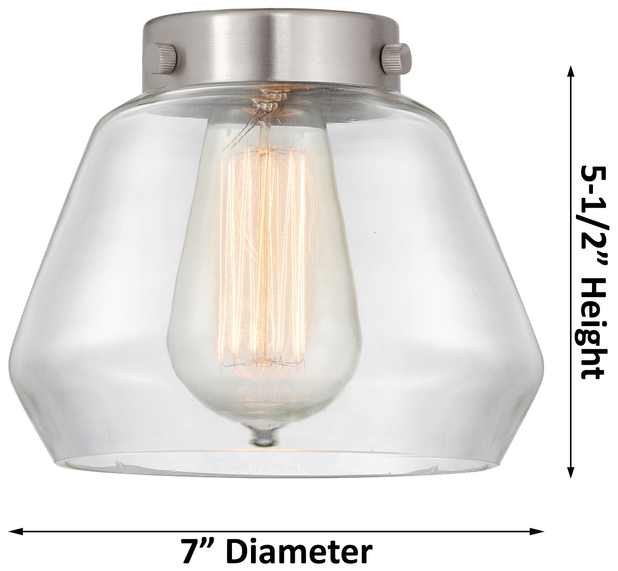 Image 2 Caden Fulton 7"W Brushed Satin Nickel Cord Mini Pendant w/ Clear Shade more views