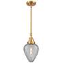 Caden Geneseo 6.5" Wide Gold Stem Hung Mini Pendant w/ Clear Crackled 