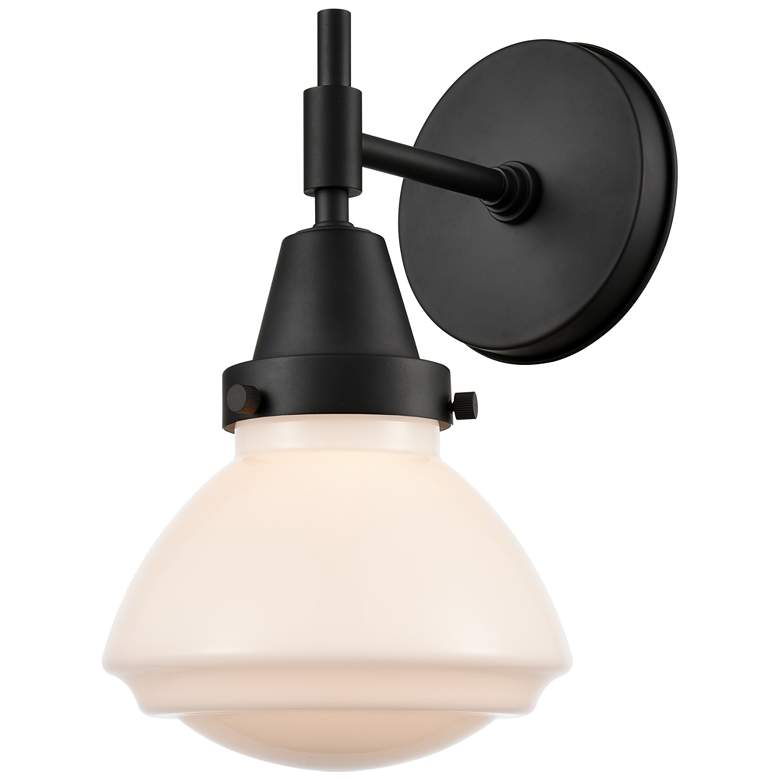 Image 1 Caden Olean 10 1/4" High Matte Black Wall Sconce