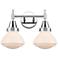 Caden Olean 15.75"W 2 Light Polished Chrome Bath Light w/ White Shade