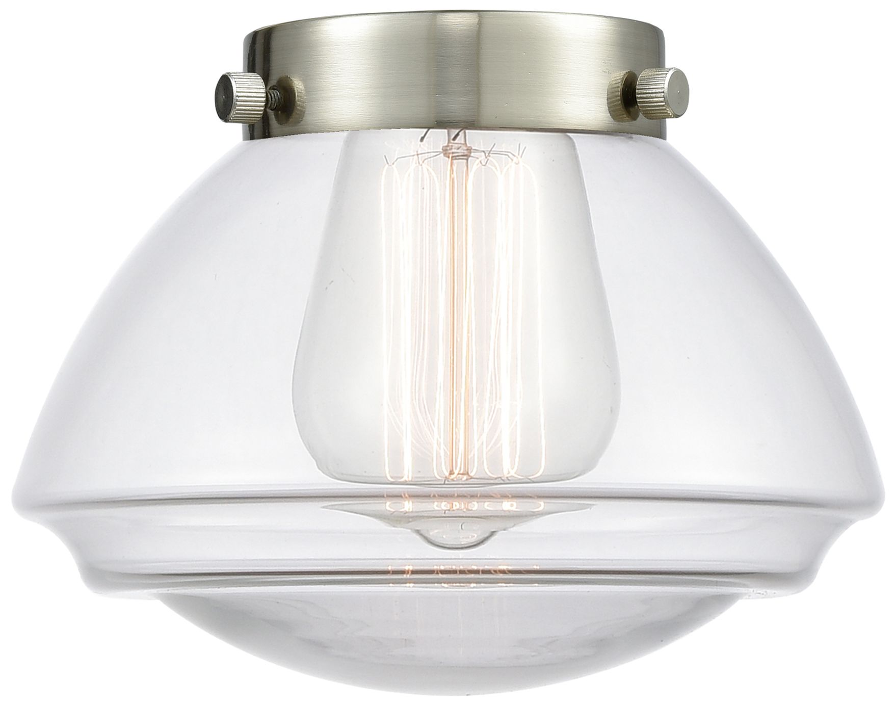Image 4 Caden Olean 15.75"W 2 Light Satin Nickel Bath Vanity Light w/ Clear Sh more views