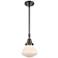 Caden Olean 6.75" Wide Bronze Stem Hung Mini Pendant w/ Matte White Sh