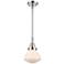 Caden Olean 6.75"W Polished Chrome Stem Hung Mini Pendant w/ White Sha