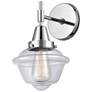 Caden Oxford 11" High Polished Chrome Sconce w/ Clear Shade