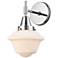 Caden Oxford 11" High Polished Chrome Sconce w/ Matte White Shade
