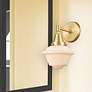 2_Caden Oxford 11" High Satin Gold Wall Sconce more views