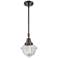 Caden Oxford 7.5" Wide Bronze Stem Hung Mini Pendant w/ Clear Shade