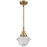 Caden Oxford 7.5" Wide Brushed Brass Stem Hung Mini Pendant w/ Seedy S