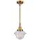Caden Oxford 7.5" Wide Brushed Brass Stem Hung Mini Pendant w/ Seedy S