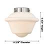 5_Caden Oxford 7.5" Wide Brushed Brass Stem Hung Mini Pendant w/ White S more views