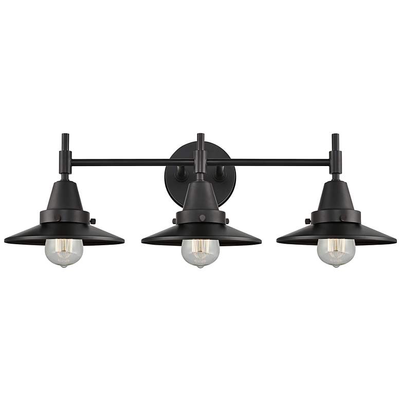 Image 1 Caden Railroad 8" 3 Light 26" LED Bath Light - Matte Black - Matt
