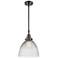 Caden Seneca Falls 9.5"W Bronze Stem Hung Mini Pendant w/ Halophane Sh