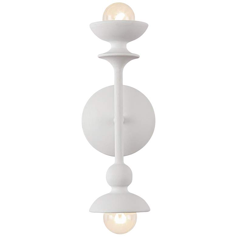 Image 1 Cadence 11" High Antique White 2-Light Wall Sconce