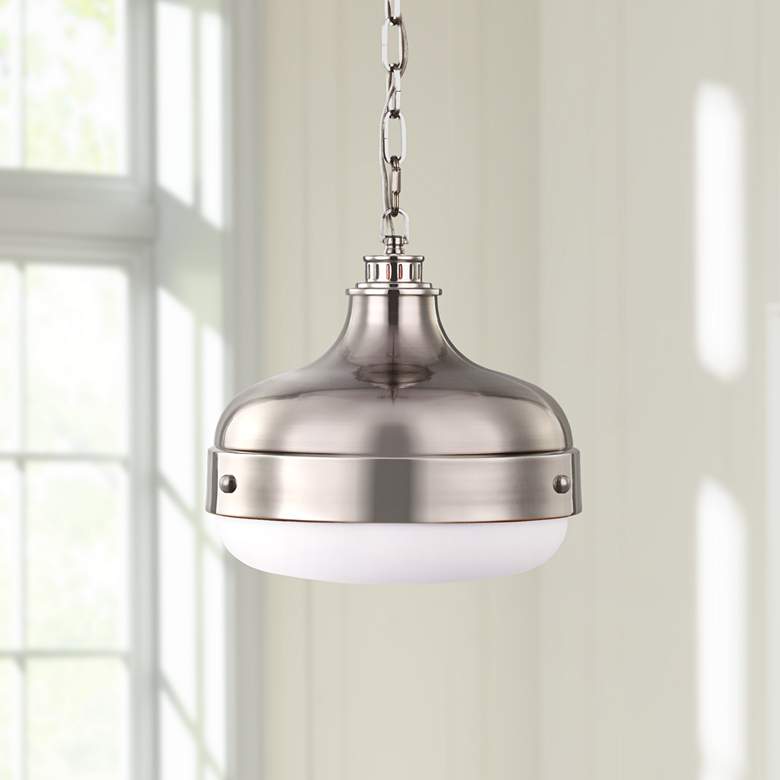 Image 1 Cadence 13 inch Wide Polished Nickel Mini Pendant