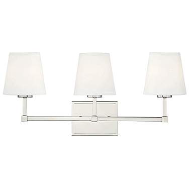 Cadence 24" Wide Polished Nickel 3-Light Vanity Bath Light
