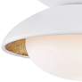 Cadence 6 3/4" Wide White Lustro and Gold Leaf Ceiling Light