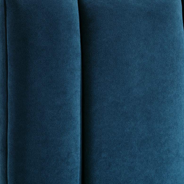 Image 3 Cadence Channel Tufted Blue Velvet Queen Hanging Headboard more views
