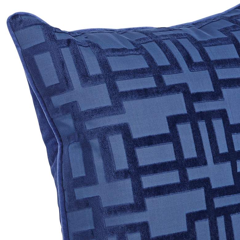 Image 3 Cadia Indigo Sapphire 20 inch Square Decorative Pillow more views