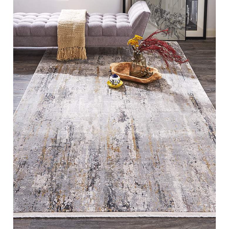 Cadiz 39FWF 4&#39;10&quot;x7&#39;10&quot; Plaza Taupe and Gray Area Rug