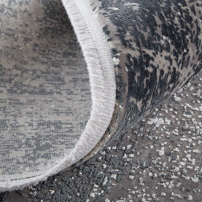 Image 6 Cadiz 39FWF 4'10"x7'10" Silver Gray and Black Area Rug more views