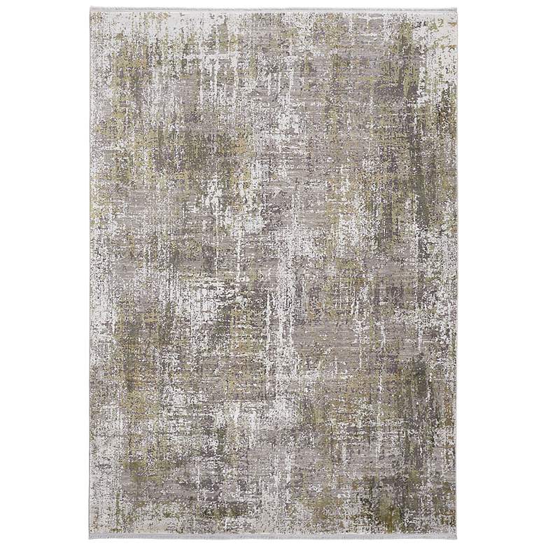 Image 2 Cadiz 39FXF 4'10"x7'10" Olive Gray and Jade Green Area Ru